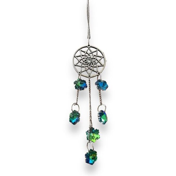 New Handmade Dreamcatcher Flower Dangle Necklace $6 Add On To Any Order For $4 - Picture 1 of 3